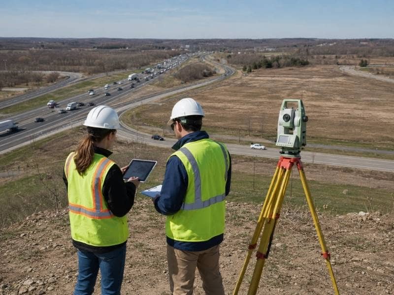 Roadway engineer input for interstate access planning near an undeveloped site beside a busy interstate interchange
